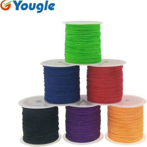 YOUGLE 0.75mm 100% Nylon 1 Strand Paracord Parachute Cord Fishing Line Tent Fixed Survival Rope Lanyard Rope 100M 328FT 95LB