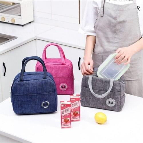 Portable Lunch Bag Aluminum Foil Thermal Insulated Lunch Box Tote Cooler Handbag Bento Pouch Dinner Container Food Storage Bags