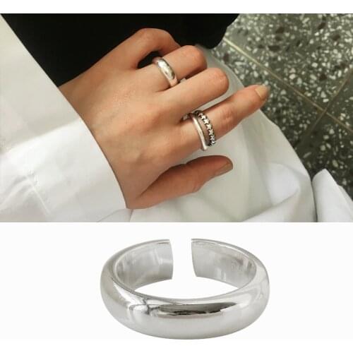 Romantic Charming Open Smooth Ring for Women Vintage Boho Party Rings Gothic Punk Jewelry Gifts for Girls