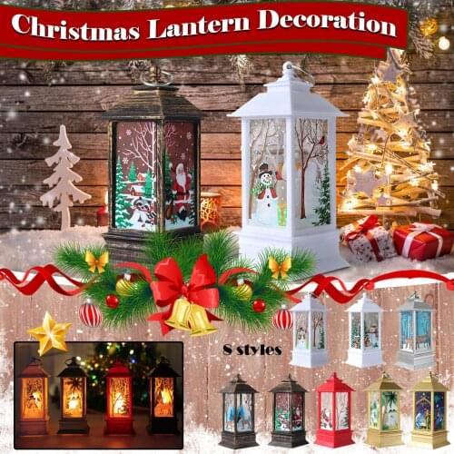 Christmas Decorations For Home Lantern Led Candle Tea light Candles Xmas Tree Ornaments Santa Claus Elk Lamp Kerst New Year Gift