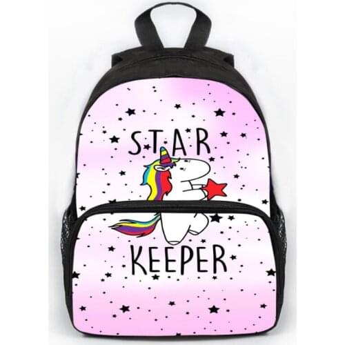 13 inch Dabbing Unicorn Backpack School Bags Cute Printed School Back pack for Girls Bookbag Children Gift Customized