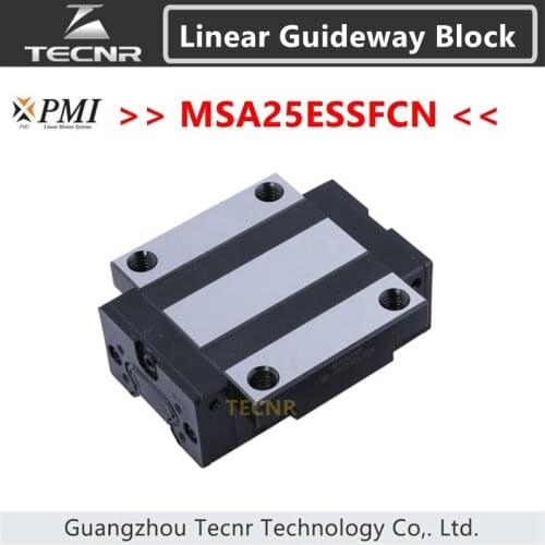 Taiwan PMI linear guideway slide carriage block MSA25E MSA25ESSFCN slider for CNC laser machine