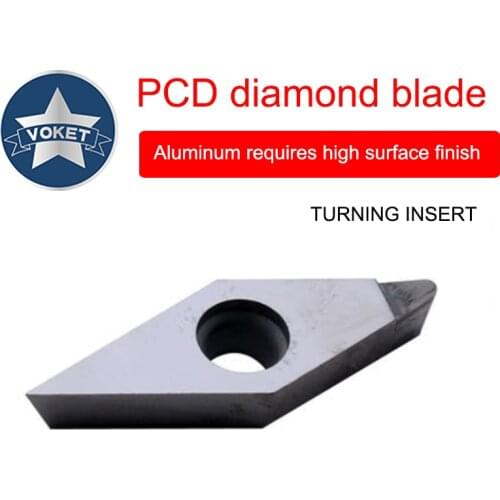 VOKET High gloss VBGT VCGT 110302 aluminum alloy processing PCD diamond aluminum turning blade with high surface good finish