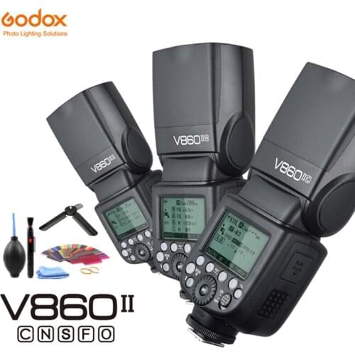 Godox V860II Camera Flash GN60 HSS TTL Speedlite Flash Light For Canon Nikon Sony Olympus Fujifilm Fuji Camera V860II-S/N/C/F/O