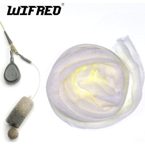 Wifreo 2m/spool 25mm 37mm Width Carp Fishing PVA Mesh Refill Carp Bait Holding Mesh Bag Fishing Rig Tackle 1 Bag