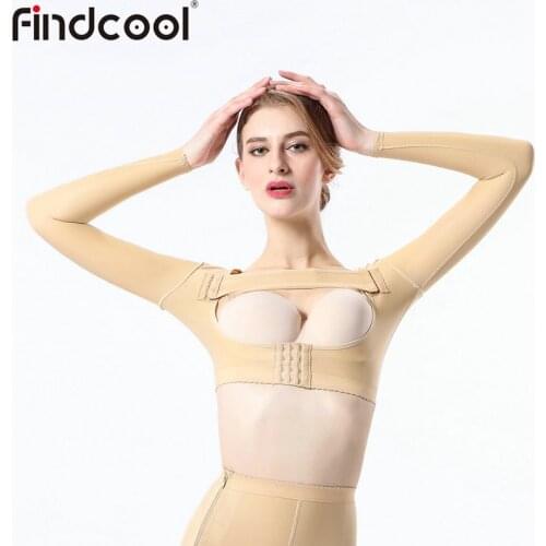 Findcool Women Shape Top Medical Shapewear Corset Women Arm Sleeves for Liposuction Post Surgery