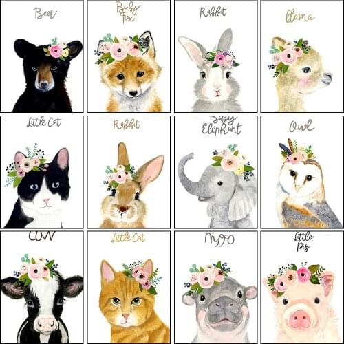 Animals Full Diamond Embroidery Owl Elephant Mosaic Art Picture of Rhinestones Decor Gift Diy 5D Diamond Painting Cross Stitch