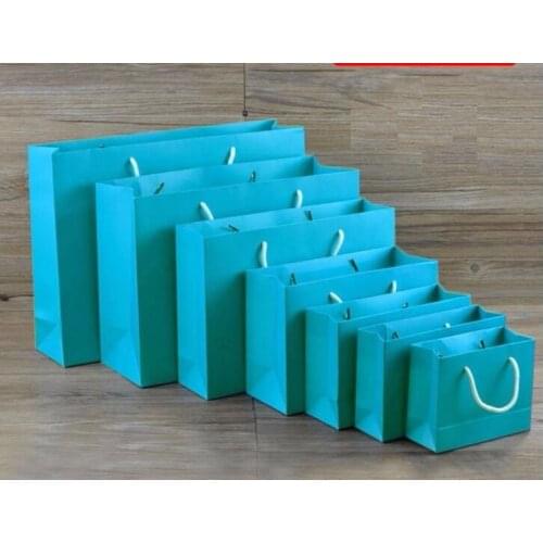 10pcs 13*6*19cm Paper bags for gift packages, print logo paper boutique shopping bag,paper gift bag with handle