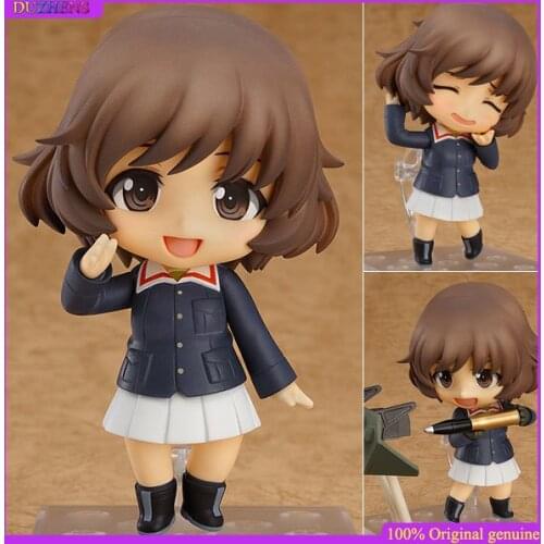 100% Original:GIRLS und PANZER Yukari Akiyama Q version figma Action Figure Anime Figure Model Toys Figure Collection Doll Gift