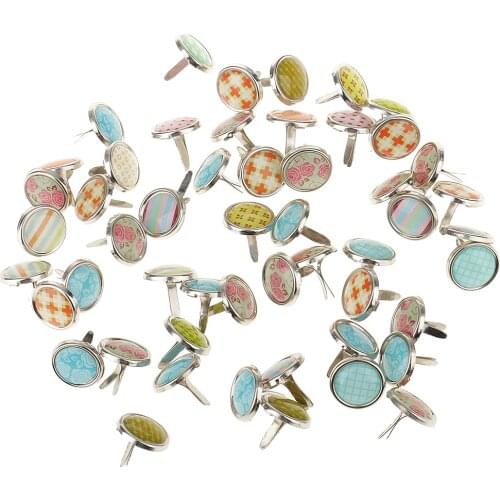 100x Mini Iron Brad Paper Fastener Decorative Brads Scrapbooking Crafts 12mm