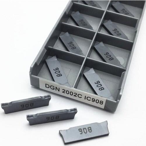 20PCS Grooving Tool DGN 2002C IC908 Separate Groove Blade Carbide Blade DGN2002C Turning Tool Turning Tool