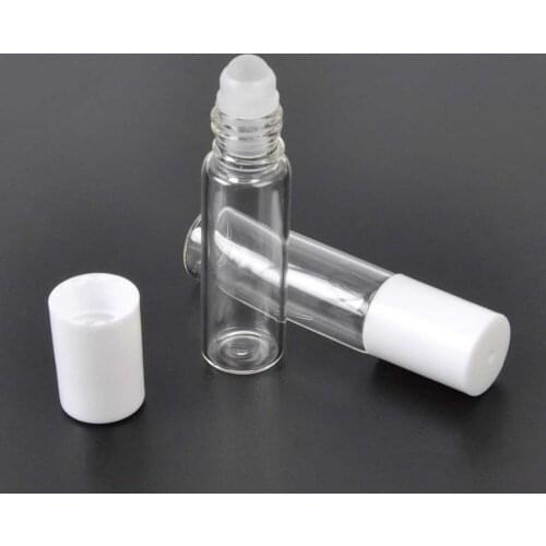 300X5ml Glass Essential Oil Roller Bottle Useful for Aromatherapy Perfumes And Lip Balms Glass Roll on Bottle DHL SF EMS FREE