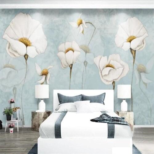 Custom 3D wallpaper mural modern minimalist American pastoral flower background wall living room bedroom decoration wallpaper