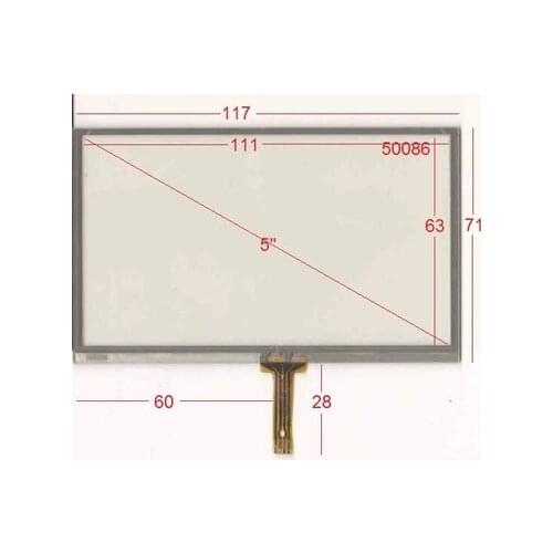5 inch 117*71 050086 GPS automotive industrial control touch screen