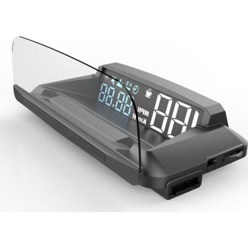 BUNDWIN OBD Car mirror HUD Head Up Display Electronics HUD Display Digital Speed Projector Overspeed Warning GPS Speedometer