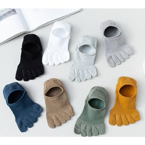 1 Pair Breathable Unisex Men Women Socks Sports Ideal For Five 5 Finger Toe Shoes Sale Solid Mesh Socks Men Boat Sock Cotton