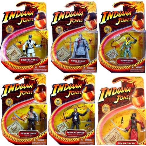 10cm Genuine Hasbro Action Figures Indiana Jones Toys PVC Anime Model Limited Collection Boy Toys Christmas Birthday Gifts