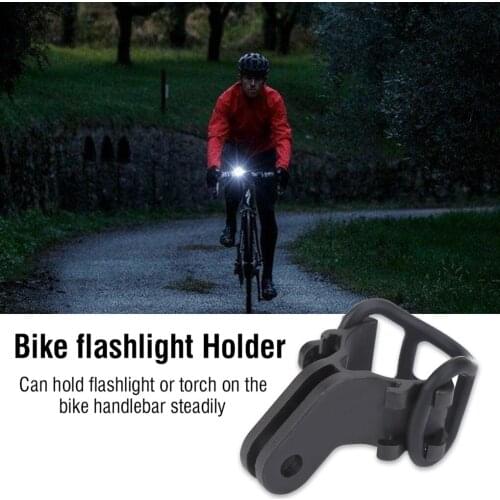 Bike Flashlight Holder Plastic Bracket Silicone Band Bicycle Torch Mount Bracket Headlight Clip Clamp Cycling Accessories