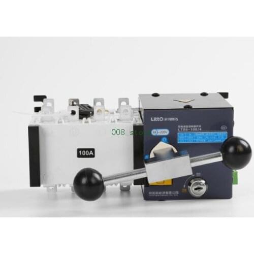 SQ5-100 automatic / manual switch switch, PC level double power switch combination 100A