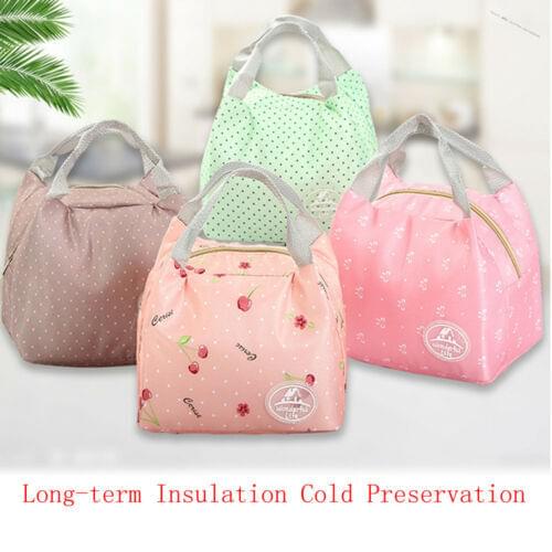 Functional Pattern Cooler Cute Portable Thermal Insulated Lunch Container Lunch Box Portable Food ContaineStorage Bag Picnic Hot