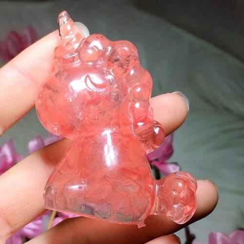 Strawberry quartz unicorn
