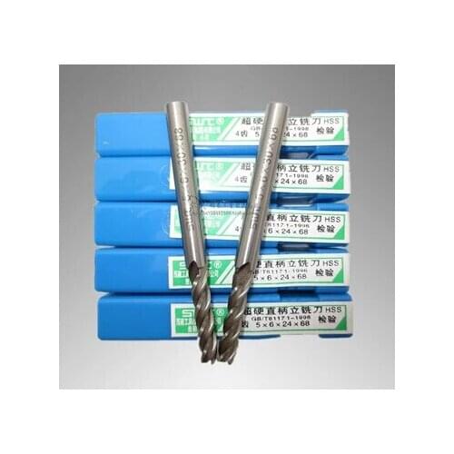 Combination order 2 /2.5/ 3/ 4 / 5/ 6 /8 /10 /12mm 4 Flute HSS & Extended Aluminium End Mill Cutter CNC Bit Milling Cutting tool