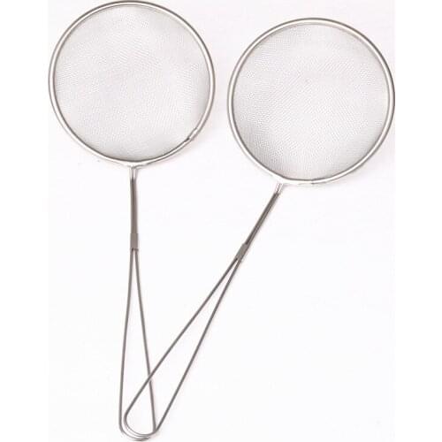 10 cm long handle oil mesh stainless steel filter net drain oil mesh drain oil screen
