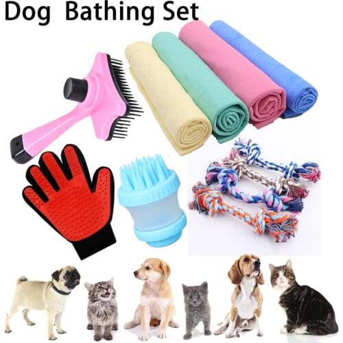 Pet Grooming Set Pet Bathing Tool for Small Medium Large Dogs Comfortable Massager Shower Tool Puppy Dog Cleaning Washing Item