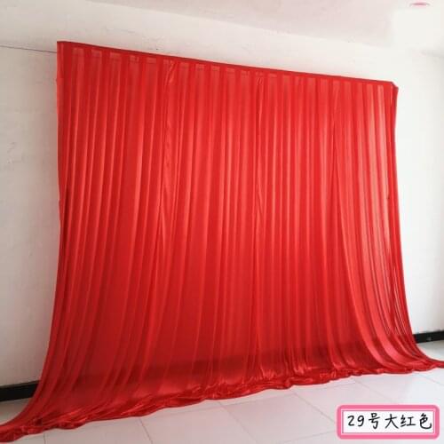 Customized size Solid Color Wedding centerpieces Backdrop Curtain Ice silk Background Scene Decor Birthday Party Supplies