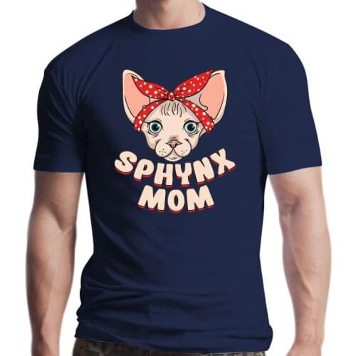 New AMEITTE 2021 Summer Women Short Sleeve Sphynx Cat Mom Funny Design T-Shirt Fashion Woman Casual Tops Cute Kitten Print Girl