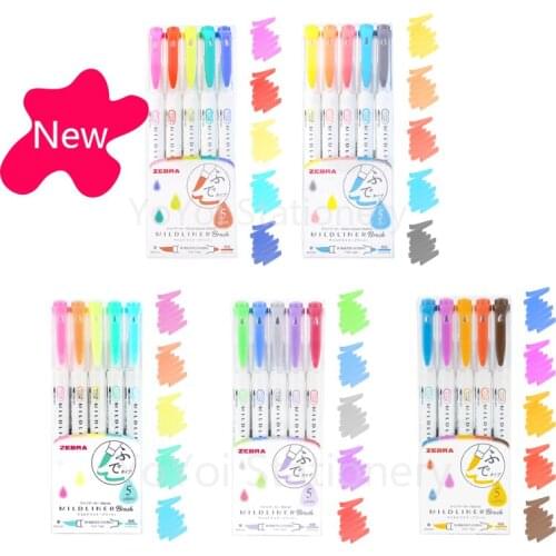 New Zebra WFT8 MildLiner Highlighter Double Tip Soft Brush Marking Painting Pen Japanese Stationery