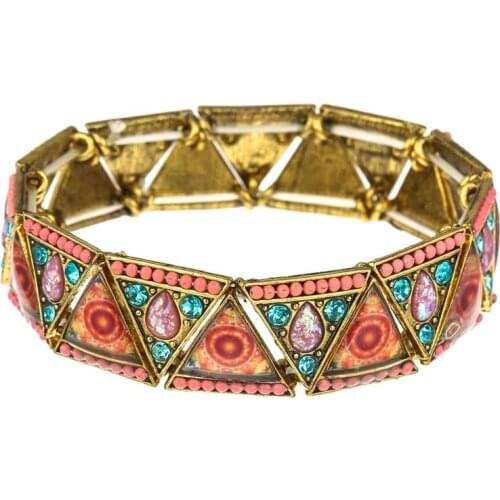 New Indian Boho Elastic Bracelets & Bangles For Women Ethnic Vintage Stretch Bohemian Femme Bracelets Gypsy Tribal Party Jewelry