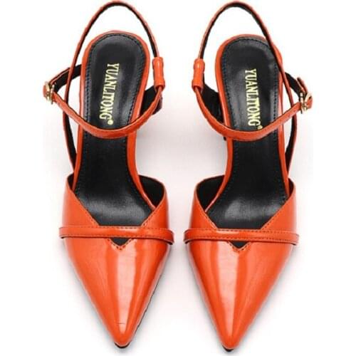 Summer New Stiletto Slingbacks OL Dress Shoes Coarse Sandals High-Heeled Office Shoes High Heels