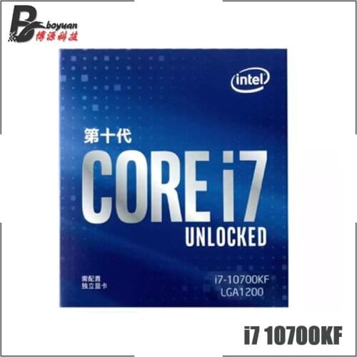 Intel Core i7-10700KF i7 10700KF 3.8 GHzEight-Core 16-Thread CPU Processor L2=2M L3=16M 125W LGA 1200 Sealed but without cooler