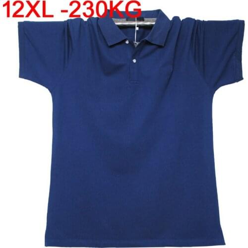 12XL large size 8XL men shirt short sleeve 8XL 9XL 10XL 11XL 54 56 summer cotton blue shirt loose green