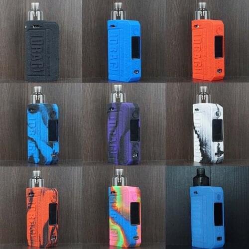 Texture Cover for Voopoo Drag Max Silicone Case Sleeve Skin Shield Decal Sticker Leather with Free Lanyard