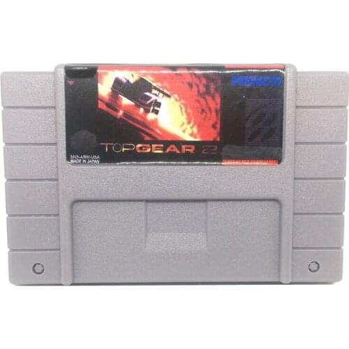 Top Gear 2 USA Version for 16 bit Gray Video Game Cartridge Card For NTSC Game Player