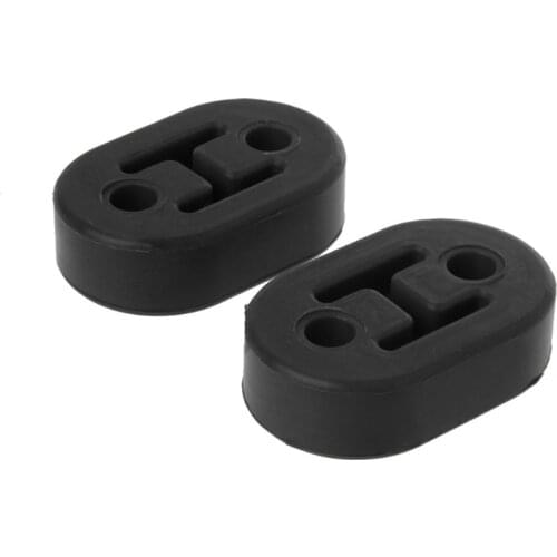 2x Heavy Duty Exhaust Hanger Bushing Support 2 Holes Bracket Rubber Mount