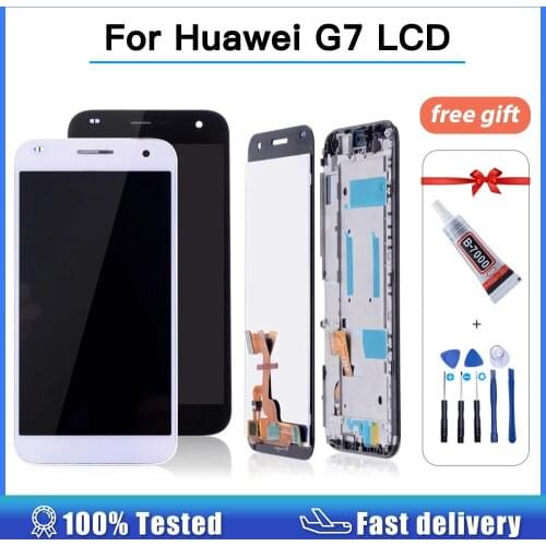 High Quality For Huawei G7 LCD Touch Screen with frame For Huawei G7-L03 G7-L01 Display Digitizer Assembly Replacement Parts 5.5