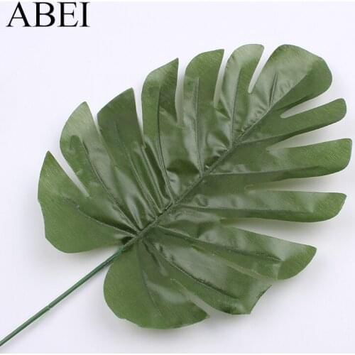 10pcs/lot Artificial Silk Palm Leave for Wedding Party Decoration Fake Leaf Bouquet DIY Floral Material