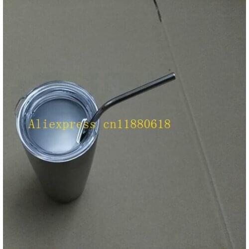 100pcs/lot 6x260mm Metal Drinking Straw Stainless Steel Drinking Straw 10.2inch Length For cup 20oz 30 OZ Party Bar clup
