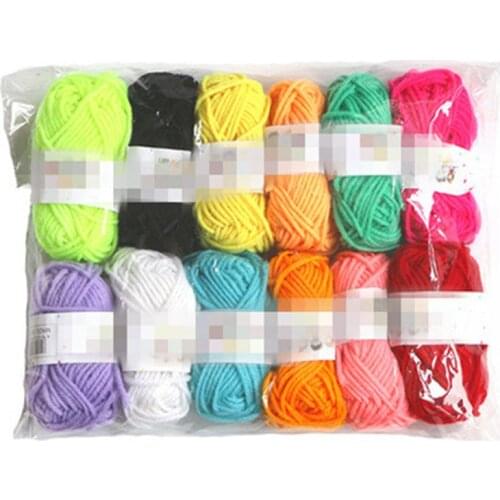 12pcs/lot Hot Sale Multi Color Cotton Silk Knitting Yarn Soft Warm Baby Yarn for Hand Knitting Supplies