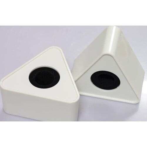 2x New White Microphone Flag Triangle Cube (pack of Two)