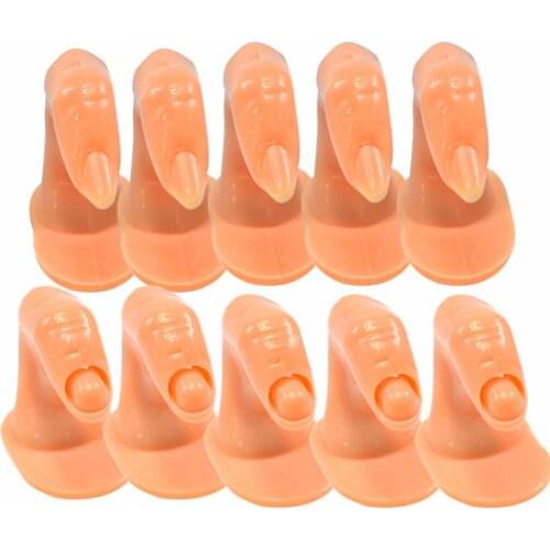 Fake Nail Art Model Practice Training Finger Manicure False Nail Tips Display Salon Tools 5pcs Professional