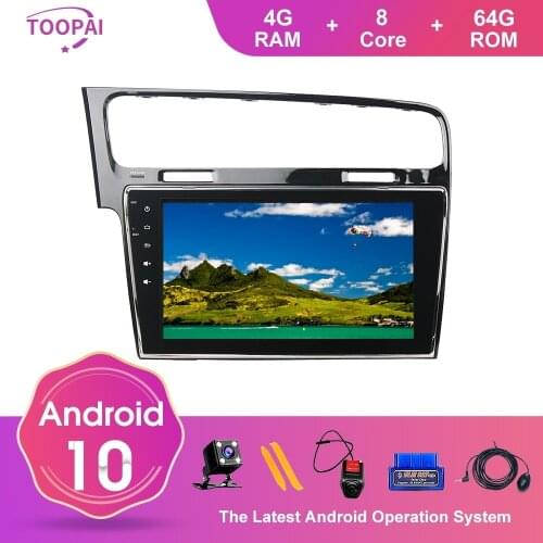TOOPAI Android 10 For Volkswagen VW Golf 7 2013-2017 Auto Radio Stereo Head Unit GPS Navigation Car Multimedia Player Hifi