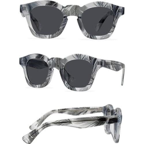 Belight Optical Italy Thick Acetate Cool Vintage Retro Women Men UV400 Protection with Case Oculos Punk Sunglasses MA13005