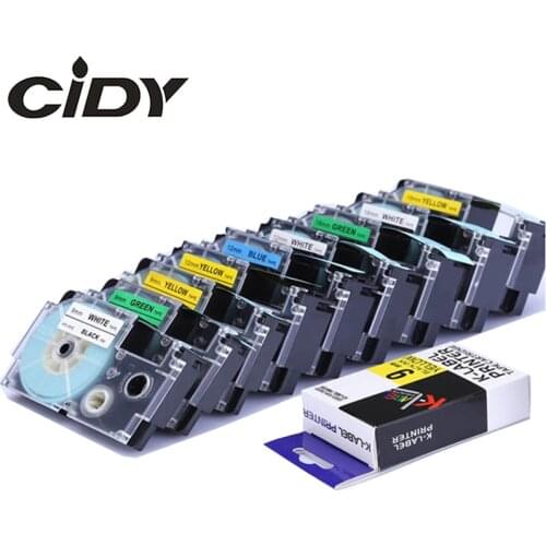 CIDY Multicolor Casio XR-12WE XR-9WE XR-18WE XR-12RD XR-12YW XR-9YW/18YW Compatible for KL-60 KL-60SR KL120 EZ Label Maker