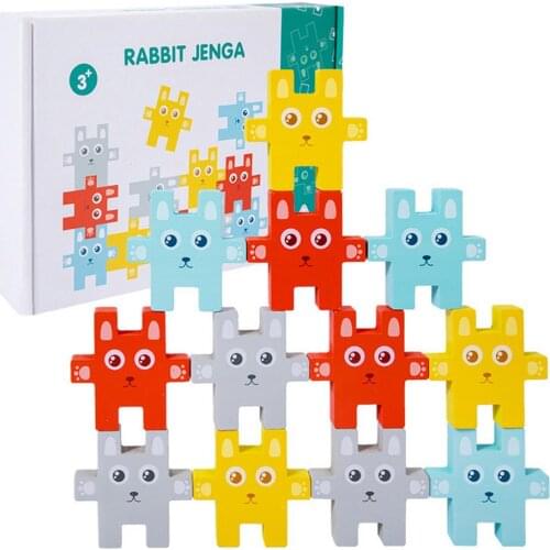 Children Cute Stacking Rabbit Toys Educational Puzzle For Montessori Learning Educational Toys Gift For Children