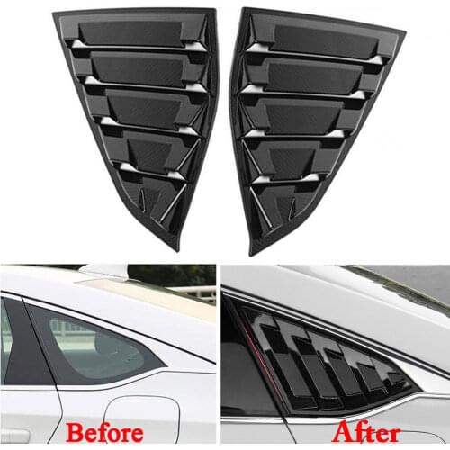 For Honda Accord 2018 Rear Side Quarter Panel Window Side Louver Trim Carbon Fiber Shiny Matte Style Decorative Accessories