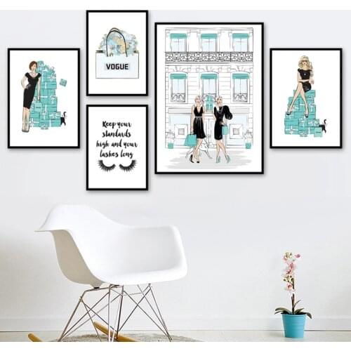 5D DIY Diamond Painting Fashion Makeup Poster Print Perfume Bag Leopard Shoes Trendy Art Images Salon Girls Room Decor